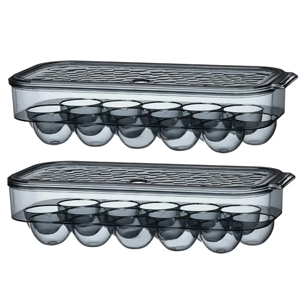 

Лоток для яиц с крышкой, лоток для хранения яиц с 16 ячейками, Штабелируемый ящик для хранения яиц с крышкой, для холодильника, кухонного шкаф...