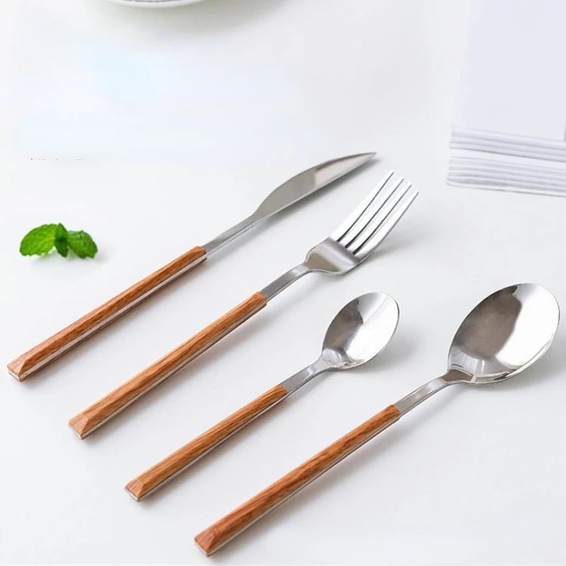 304 Stainless Steel Tableware Creative Imitation Wooden Hand