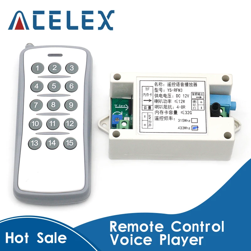 

Голосовой модуль воспроизведения MP3 Пульт дистанционного управления голосовые подсказки частота 315 / 433 м многофункциональная плата воспро...