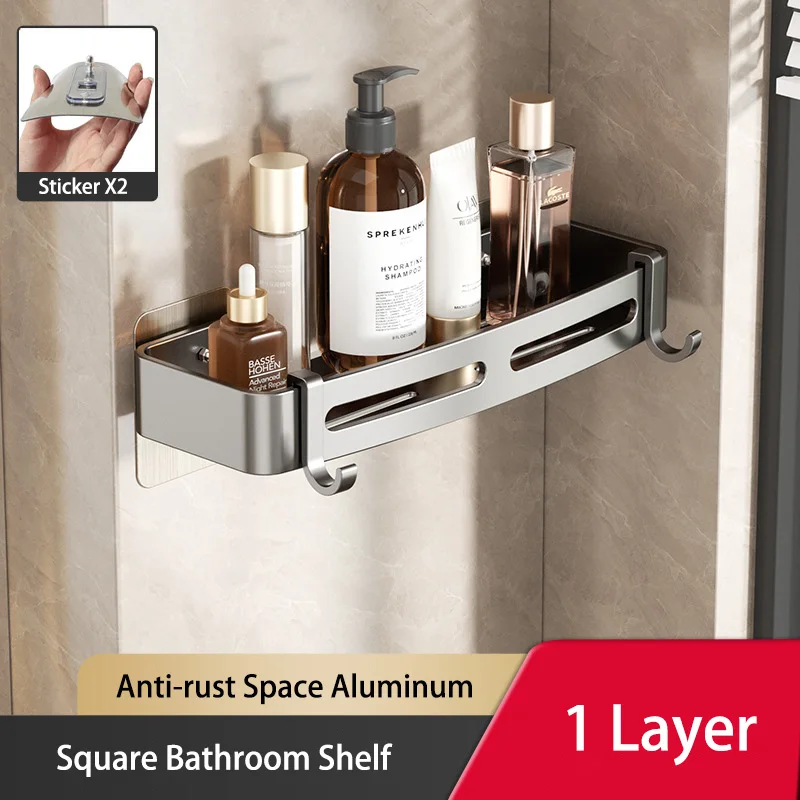 

Настенная полка для ванной из космического алюминия