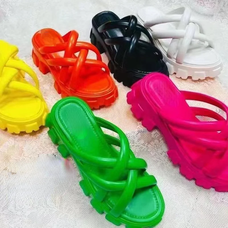 

Сандалии в стиле ретро, босоножки на платформе, открытый носок, римские сандалии, модная уличная Нескользящая Повседневная пляжная обувь, б...