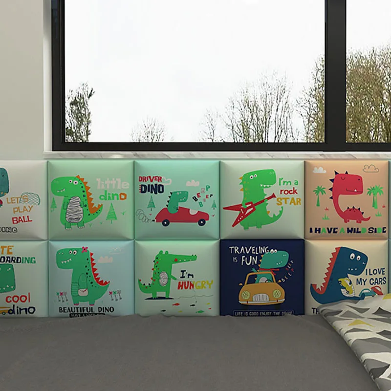 Наклейки на стену с изображением динозавра самоклеящаяся доска изголовьем из