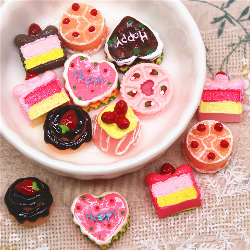 

10 шт., украшения для волос «клубничный торт»