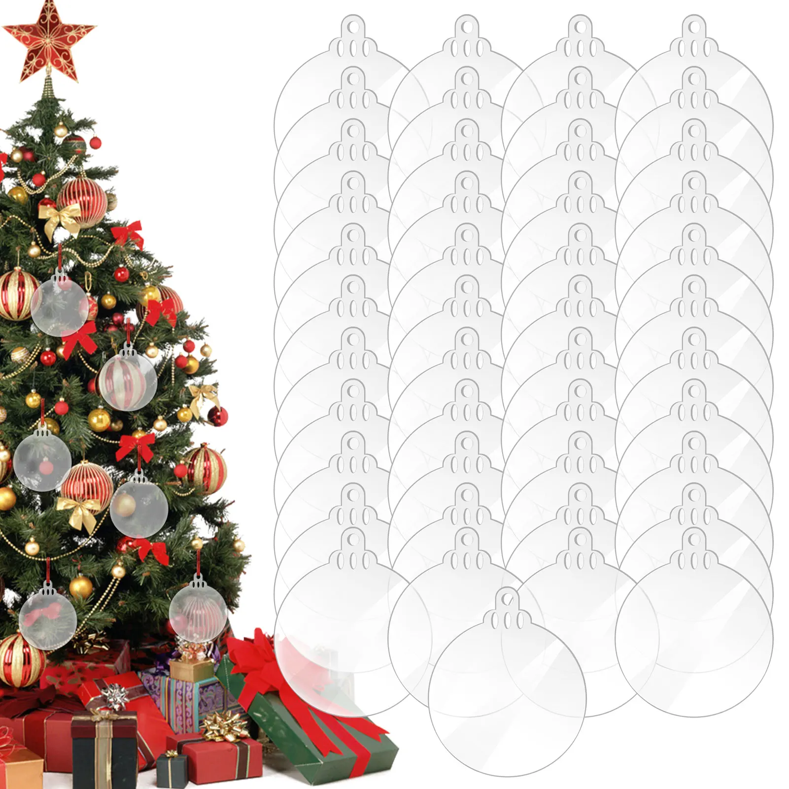 

Round Acrylic Disc Transparent Round Disc DIY Blank 2mm Thick Blanks With Hole For DIY Keychain And Craft Project Hanging