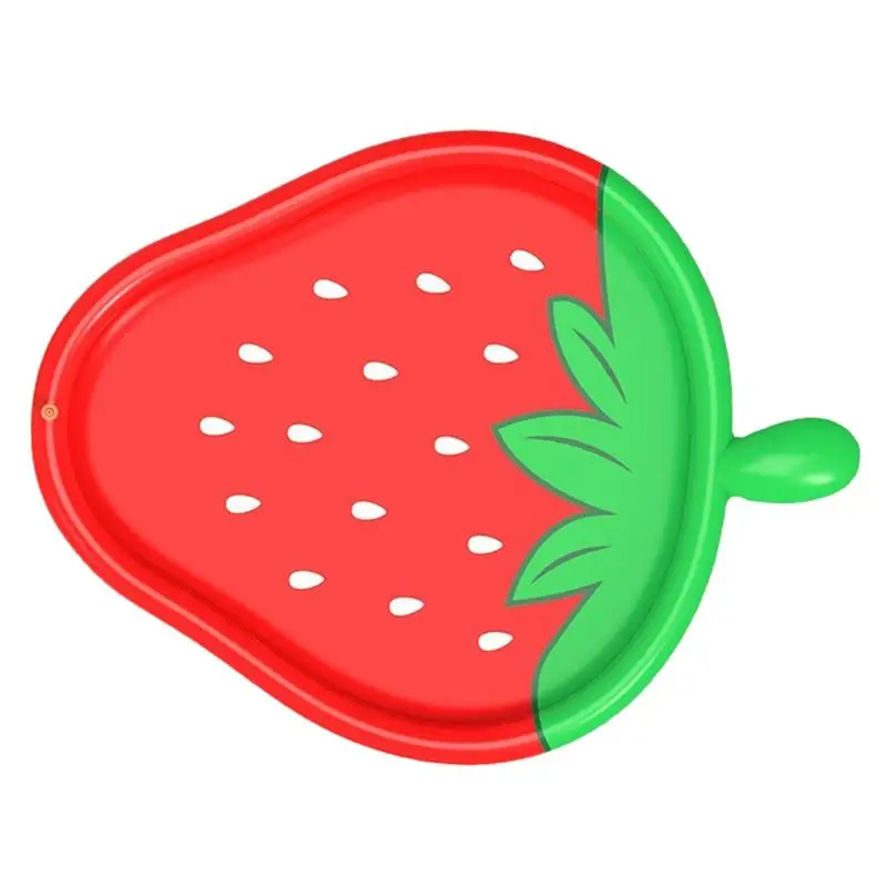 

Splash Mat Large Size Strawberry Shape Water Playing Pad Outdoor Water Toys Gifts For Boys Girls