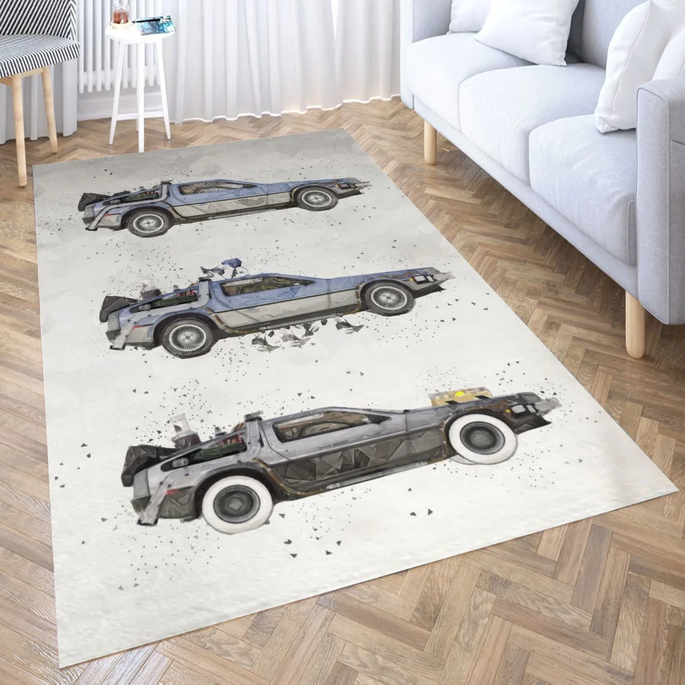 

BTTF Delorean Carpet Living Room Large Area Rugs Bedroom Carpet Modern Home Living Room Decoration Floor Lounge Rug