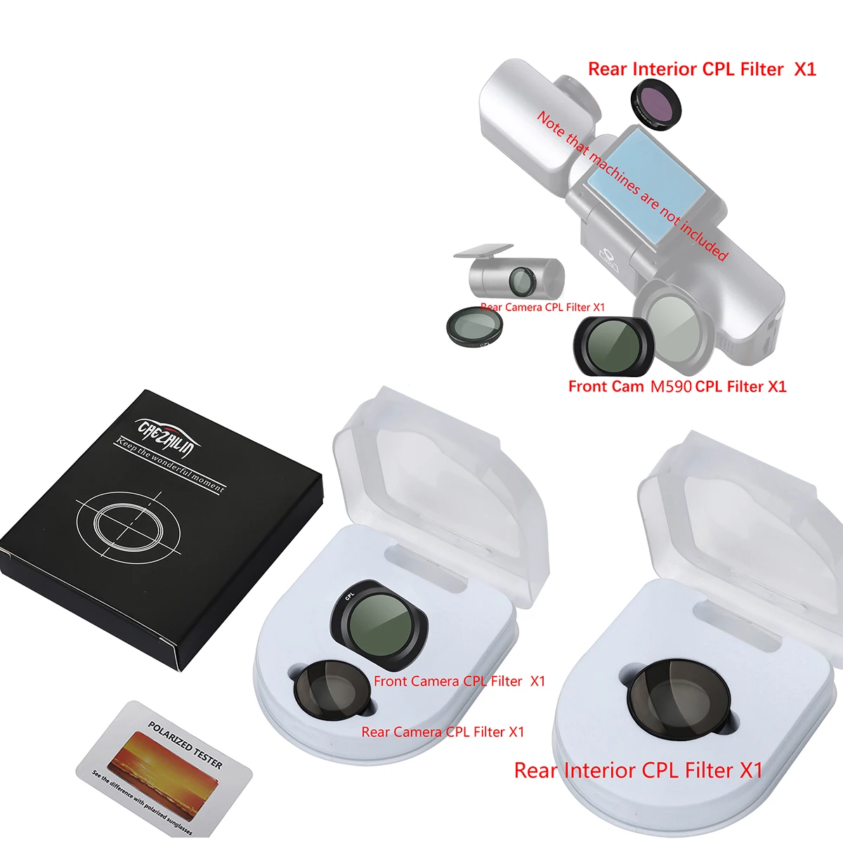 

Для AZDOME Dash Cam M590 HD CPL Фильтр для задней камеры AZDOME CPL Фильтр