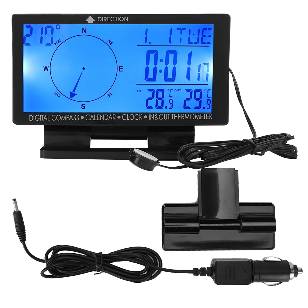 

CD60 Multifunctional Digital Car Automobile Thermometer Gauge with Time Navigation Function vehicle