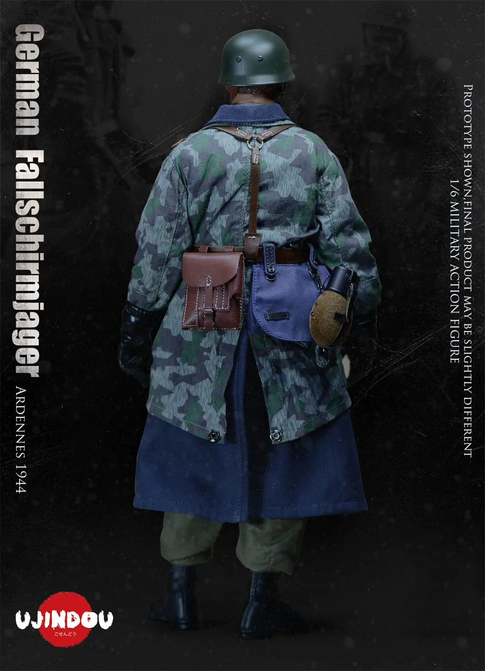 

1/6 UJINDOU UD9009 WWII Series Battlefield Arden Campaign Army German Waist Military Kettle Bag Water Bottle Accessories For Fan