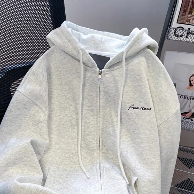 Винтажный повседневный кардиган с капюшоном женская осенне-зимняя новая