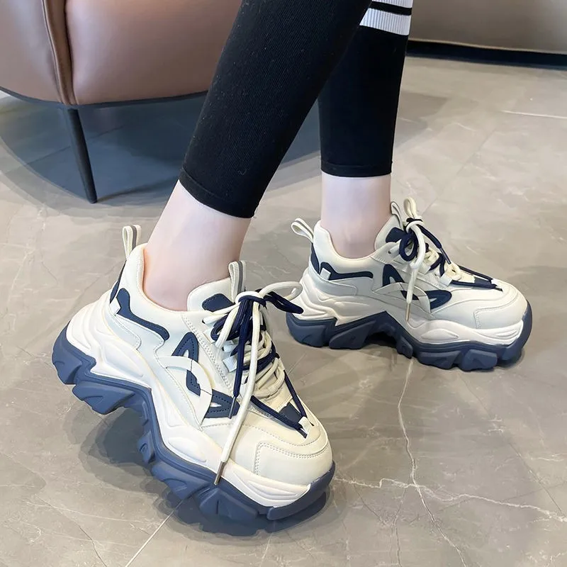 

Women's Fashion Sports Shoes Breathable Mesh Wedge Heightening Sports Shoes Casual Thick Sole Shoes Thick Sole Running Shoes