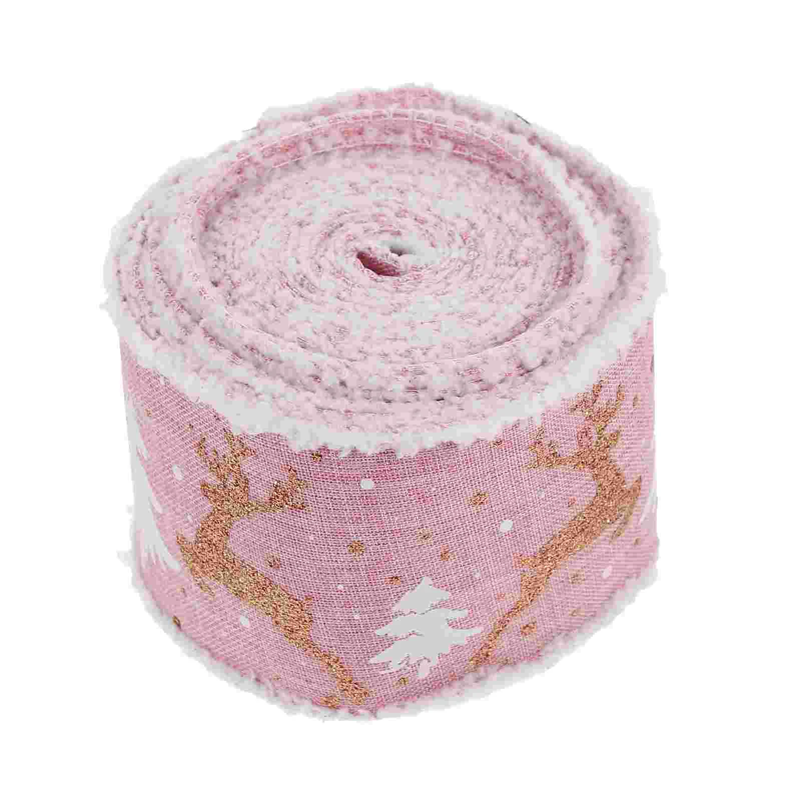 

1 Roll Ribbon Roll Ribbon Band Christmas Xmas Linen Ribbon DIY Ribbon Gift Wrap Ribbon