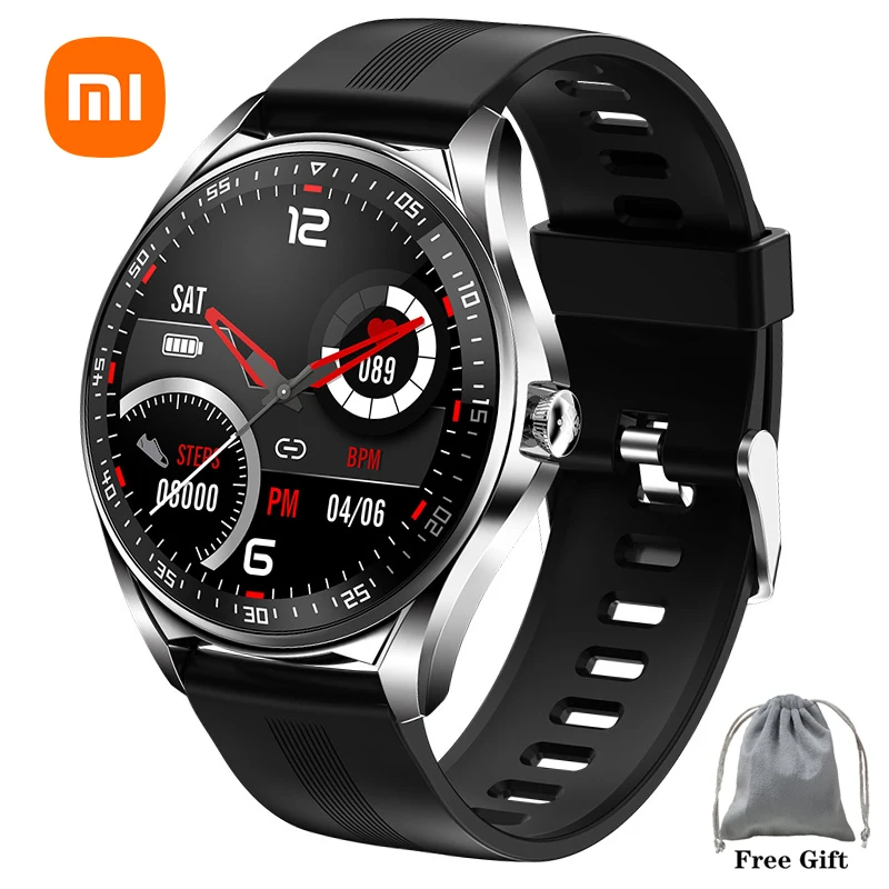 

Смарт-часы Xiaomi Mijia для мужчин и женщин, модные умные часы с поддержкой Bluetooth, с сенсорным экраном высокого разрешения, влагозащита IP68, для IOS и ...