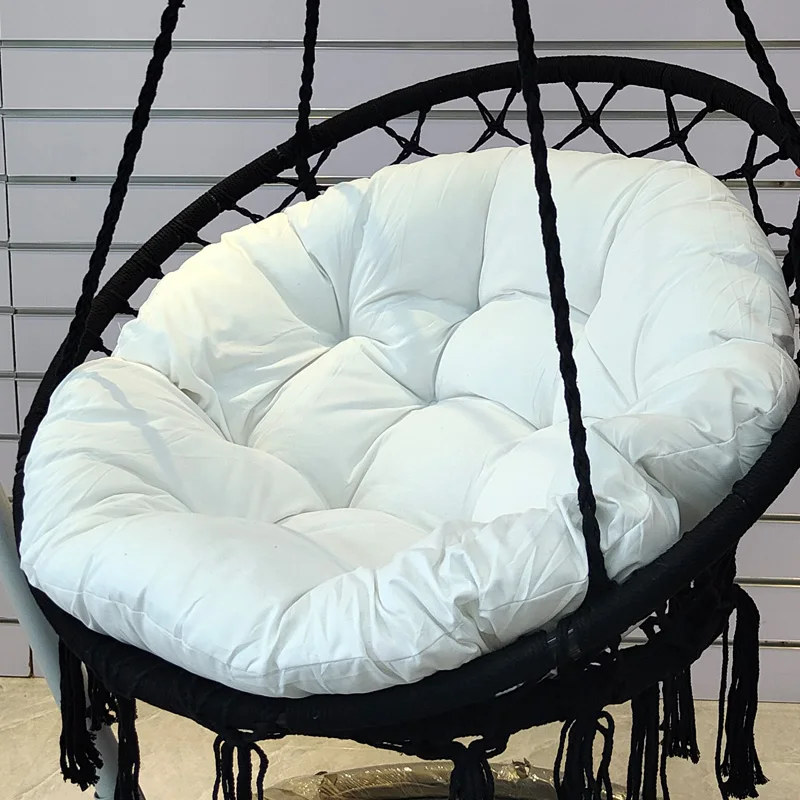 Pads Round Solid White Color Patio Seat Cushion For Rattan Chairs Hanging Basket Chair Wicker Chair C