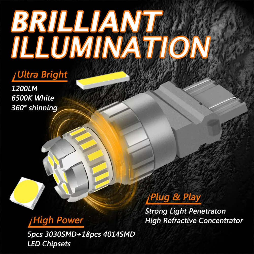 Светодиодные лампы Glofe 3157 3156 5 + 18Smd для стоп-сигналов заднего хода стояночного