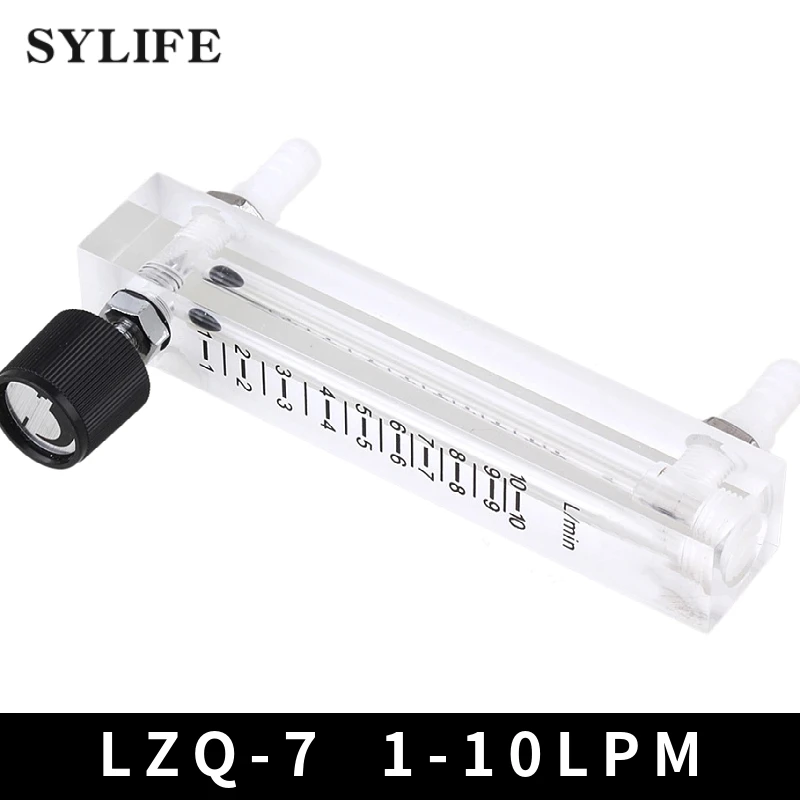 

LZQ-7 120x76x20mm Acrylic Metal Fitting Oxygen Gas Flowmeter with Control Valve