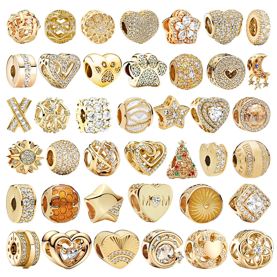 MIHUA Золотая бусина для браслета