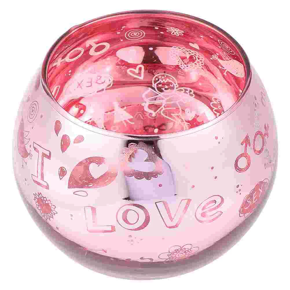 

Holder Unique Decorative Heart Valentines Candleholder Tealightcup Candlestick European Table Cracked Ornament Day Wedding Stand