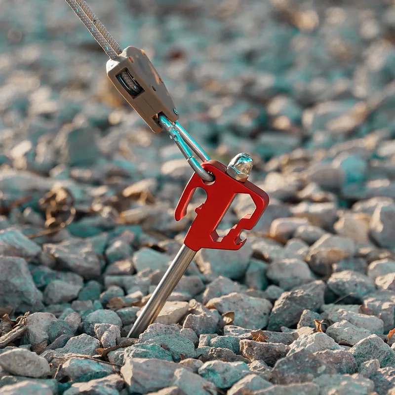 

Outdoor Camping Stainless Steel Pet Nail 360 ° Rotating Tent Canopy Stake Bolt Dog Nail Camping Fixed Accessories