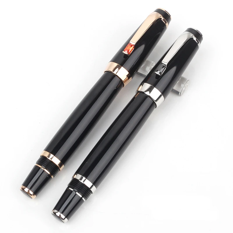 

Luxury MB Monte Bohemia Black Rollerball Fountain Pen Blance Inlay Stone Adds Jeweled In Clip Platinum Clip