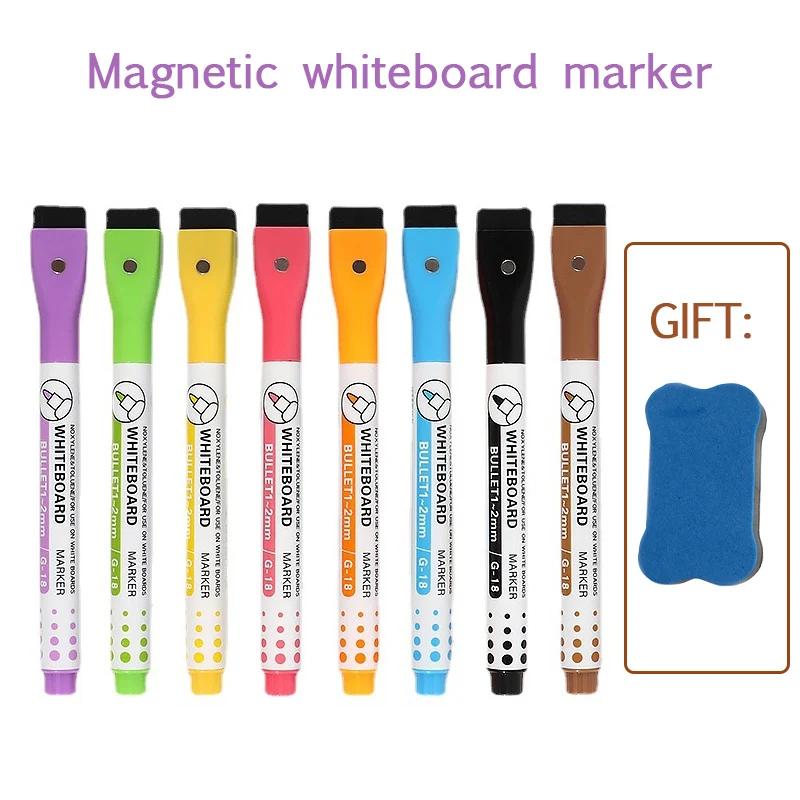

Magnetic Whiteboard Markers Eraser Pen Drawing Office School Teacher Supplies Children's Dry Erase Marker Writing Learning Tools