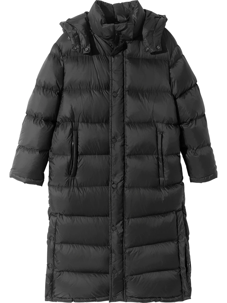 Miccbeirn Winter 90 White Long Duck Down Coat With Hooded For Women Black Green Red Warm Jacket ZHJ82688