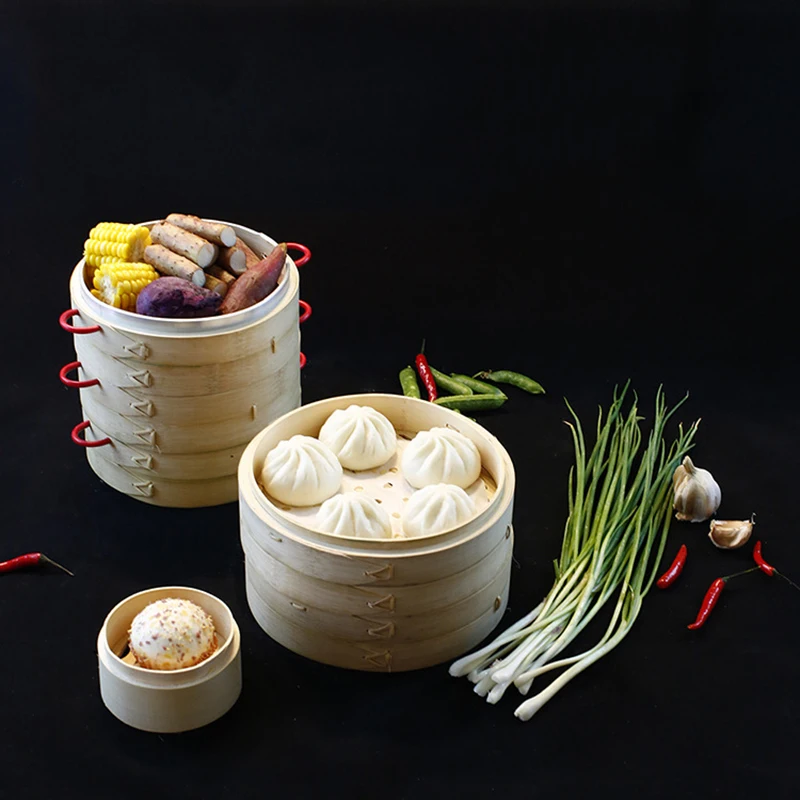 DEOUNY Bamboo Braided Steamer Home Commercial Dumpling Breakfast Buns Eggs Fish Steam Pot Grid Cookware Kitchen Accessories Hot images - 6