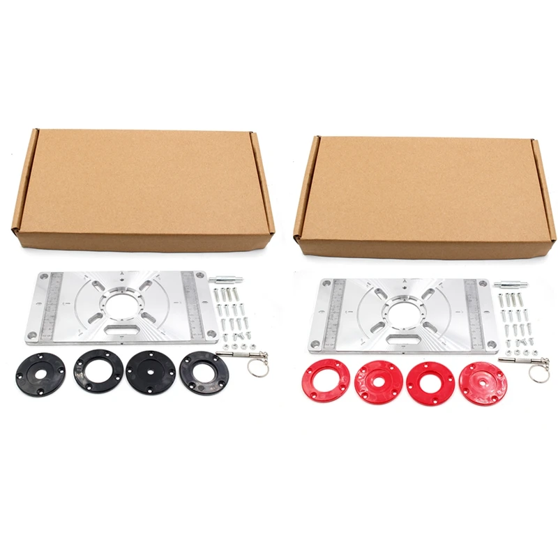 

Router Table Insert Plate Aluminum Alloy Trimming Machine With Clear Scale Engraving Flip Board ​For Woodworking