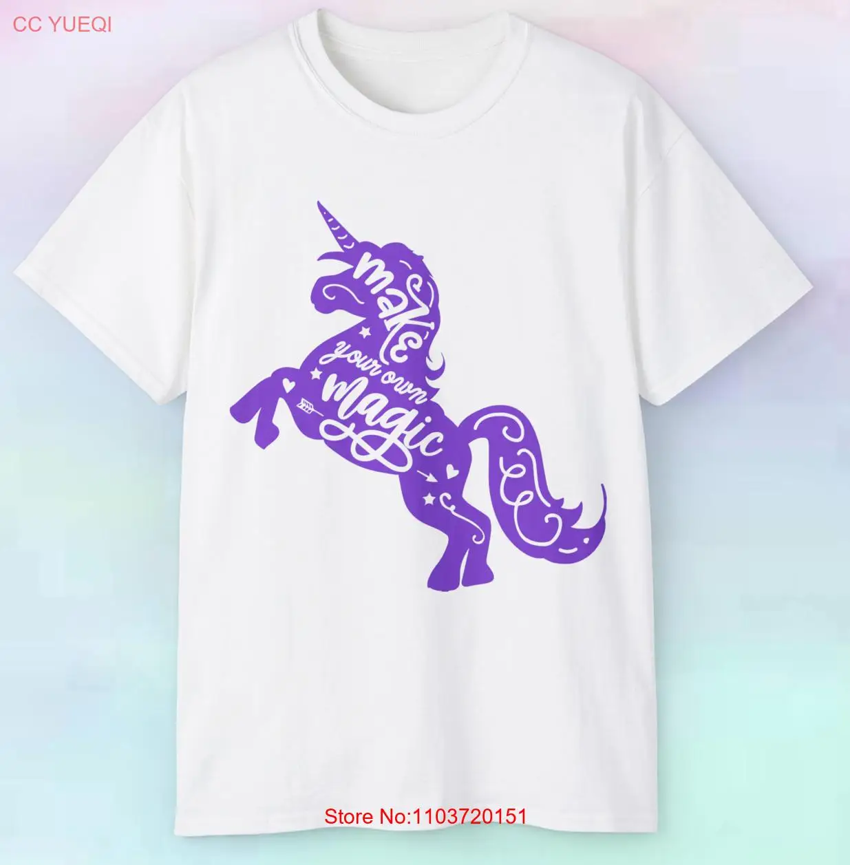 Мужская рубашка унисекс с единорогом Make Your Own Magic | Волшебная сказка S-5XL