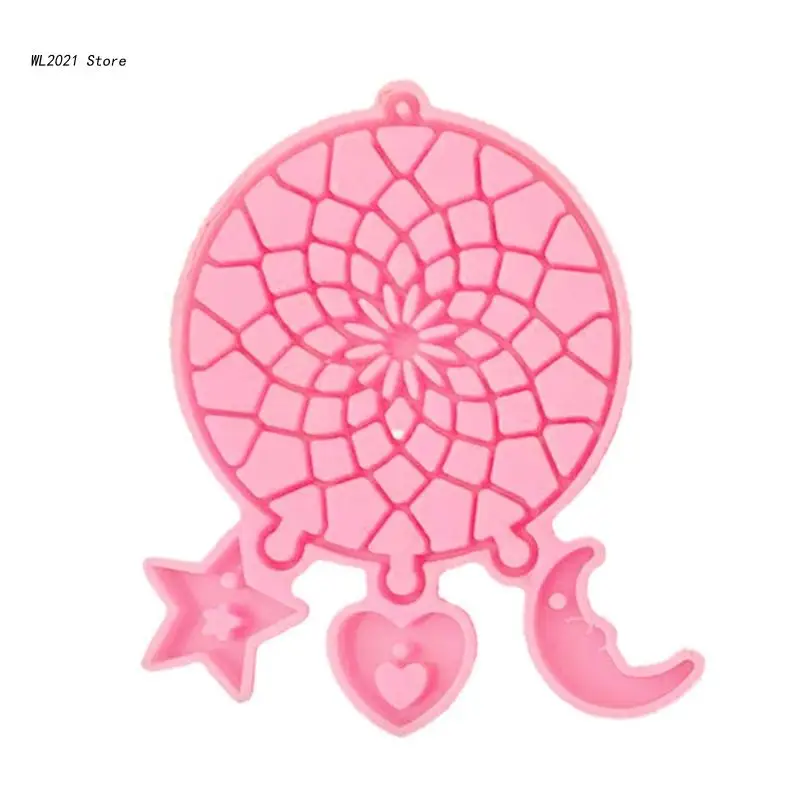 

Dream Catcher Moon Star Mold Epoxy Resin Casting Mold DIY Craft Keychain Mold