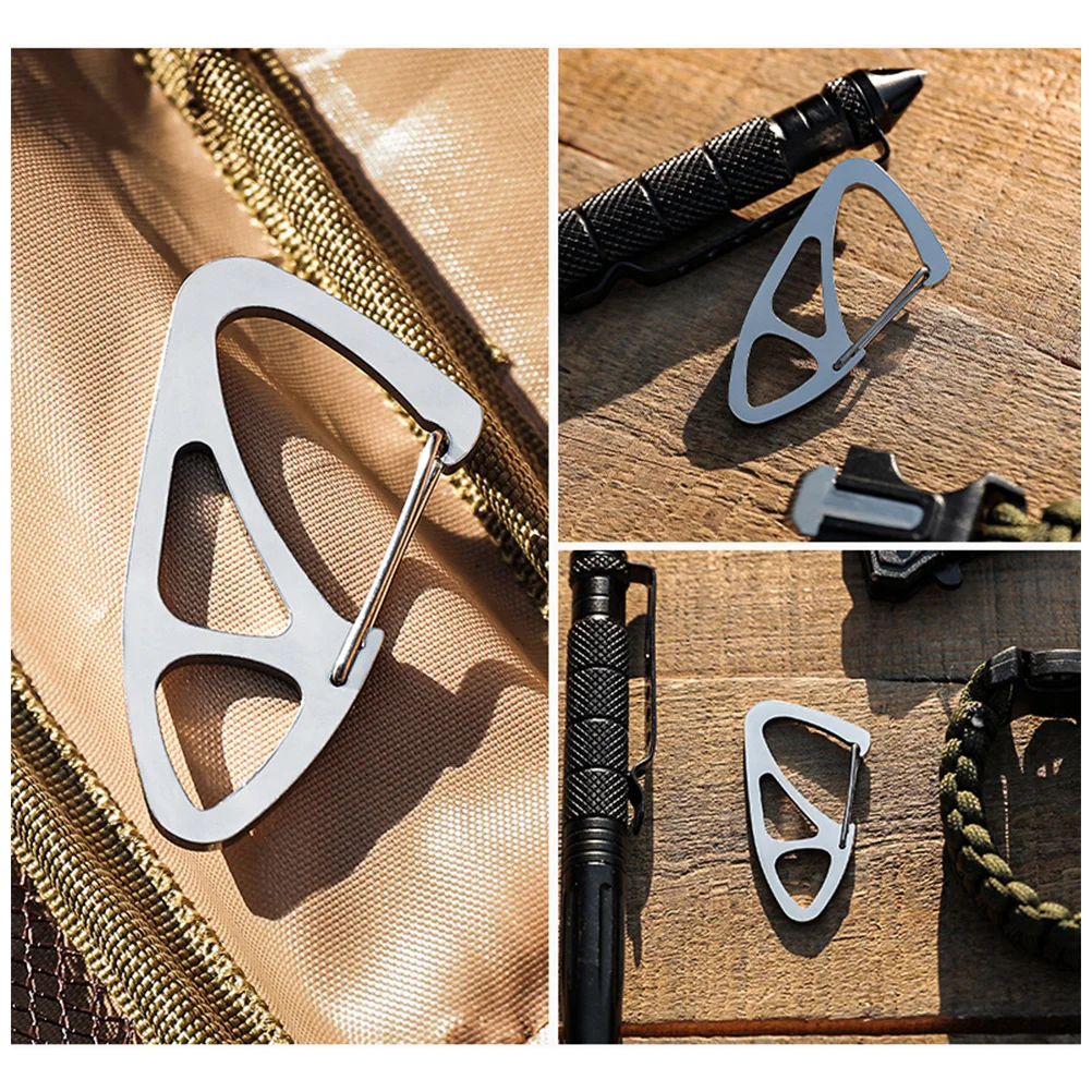 

5 шт. стальные D-образные пряжки для использования на открытом воздухе в кемпинге, стальные пряжки для ключей