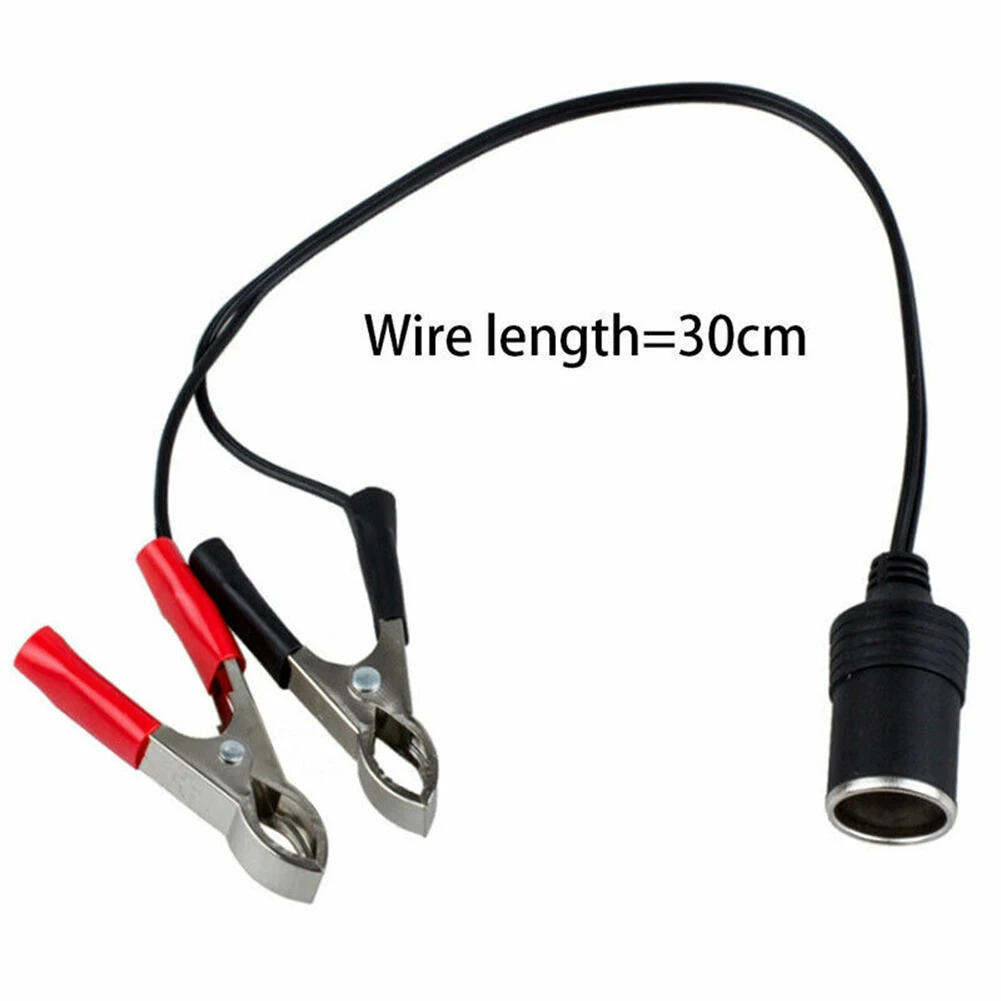 

New Battery Connector Power Adapter Clip-on Socket To Battery Car Cigar Lighter Clip Power Adapter Power Adapter