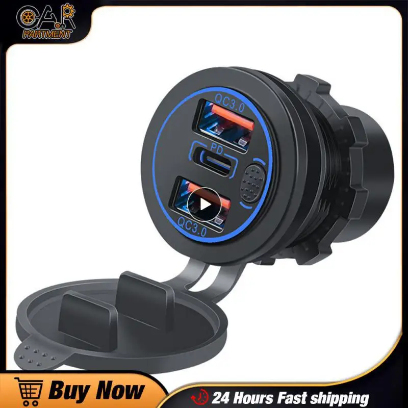 

12-24v Car Power Qc3.0 Durable Car Socket Adapter Portable Car Usb Socket Charger Car Supplies Car Power Adapter Multifunctional