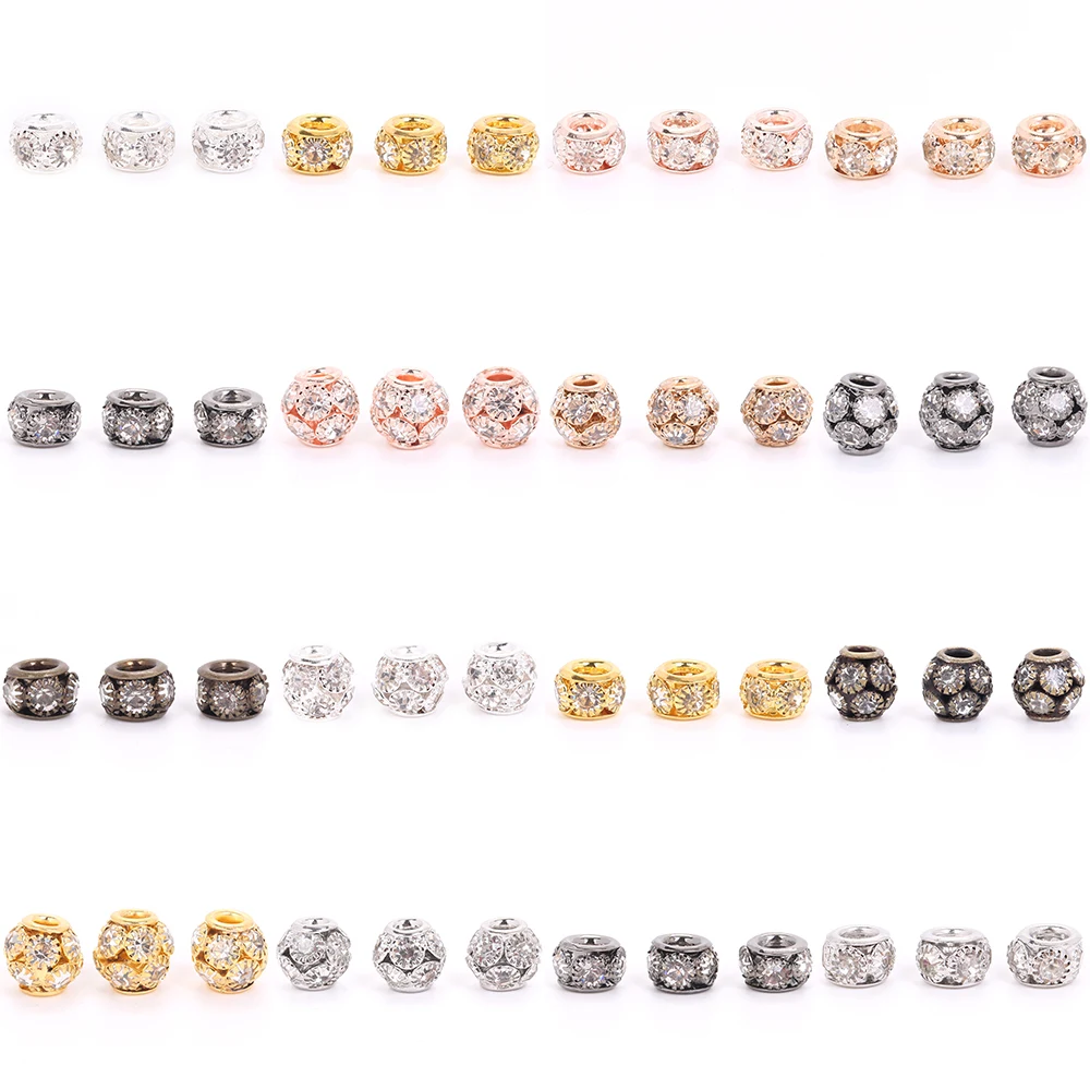 

Бусины-разделители разных размеров для изготовления ювелирных изделий, 30 шт./лот, 8 мм