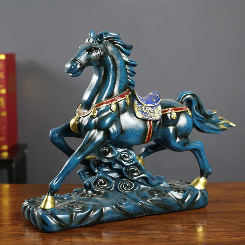 

Китайская антикварная королевская скульптура лошади из смолы императорский дворец Лошадь статуя домашний Декор Орнамент Деловой Подарок ...