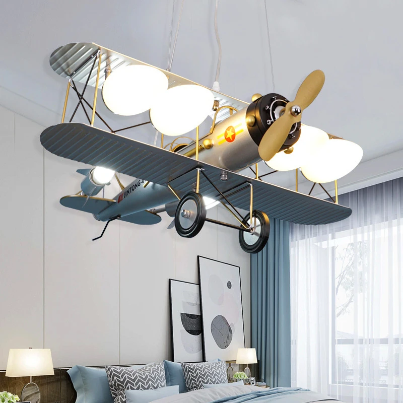 

Pendant Lamp Led Art Chandelier Children's Room ceiling Light kids bedroom decorative airplane dining indoor lighting interior