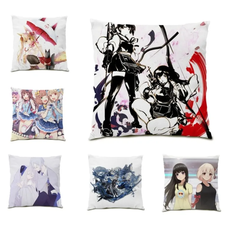 Аниме-наволочки 45x45 льняной полиэстер