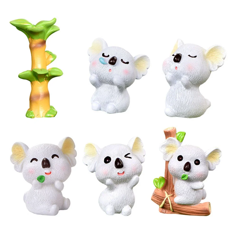 

Koala Garden Decoration Miniature Decor Party Birthday Animal Mini Figurines Supplies Resin Figurine Statue Ornament Landscape