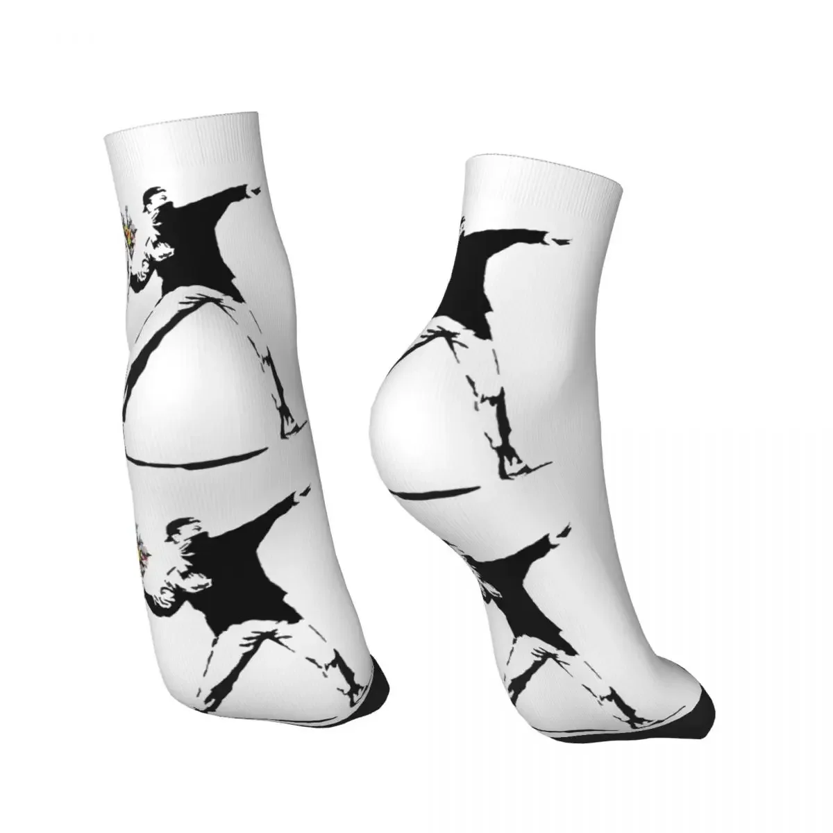 Женский трафарет-бомбер Rage Flower модные носки унисекс с 3D-принтом Бэнкси уличные