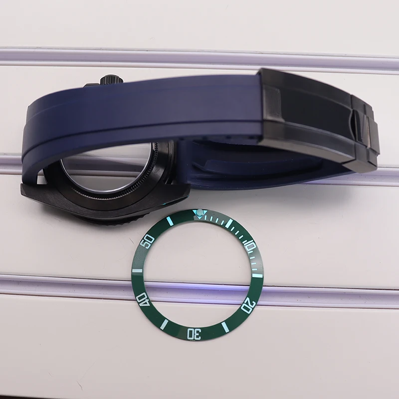 Черный корпус для часов SUB 40 мм светящийся безель Seiko NH35 NH36 NH38 NH34 ETA 2824 Miyota 8215