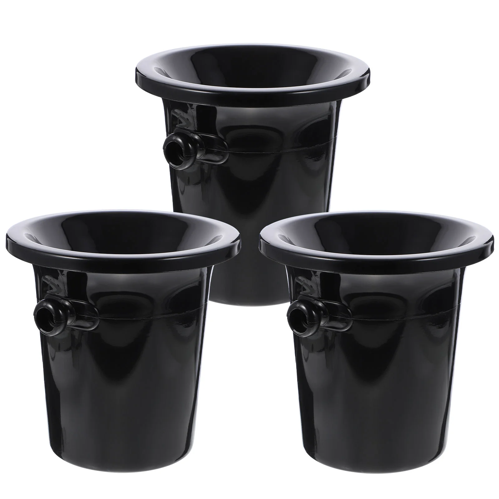 

3 Pcs Spit Barrel Double Ears Spittoon Plastic Beverage Tub Ice Bucket Dump Cooler Creative Tasting Round Cocktail