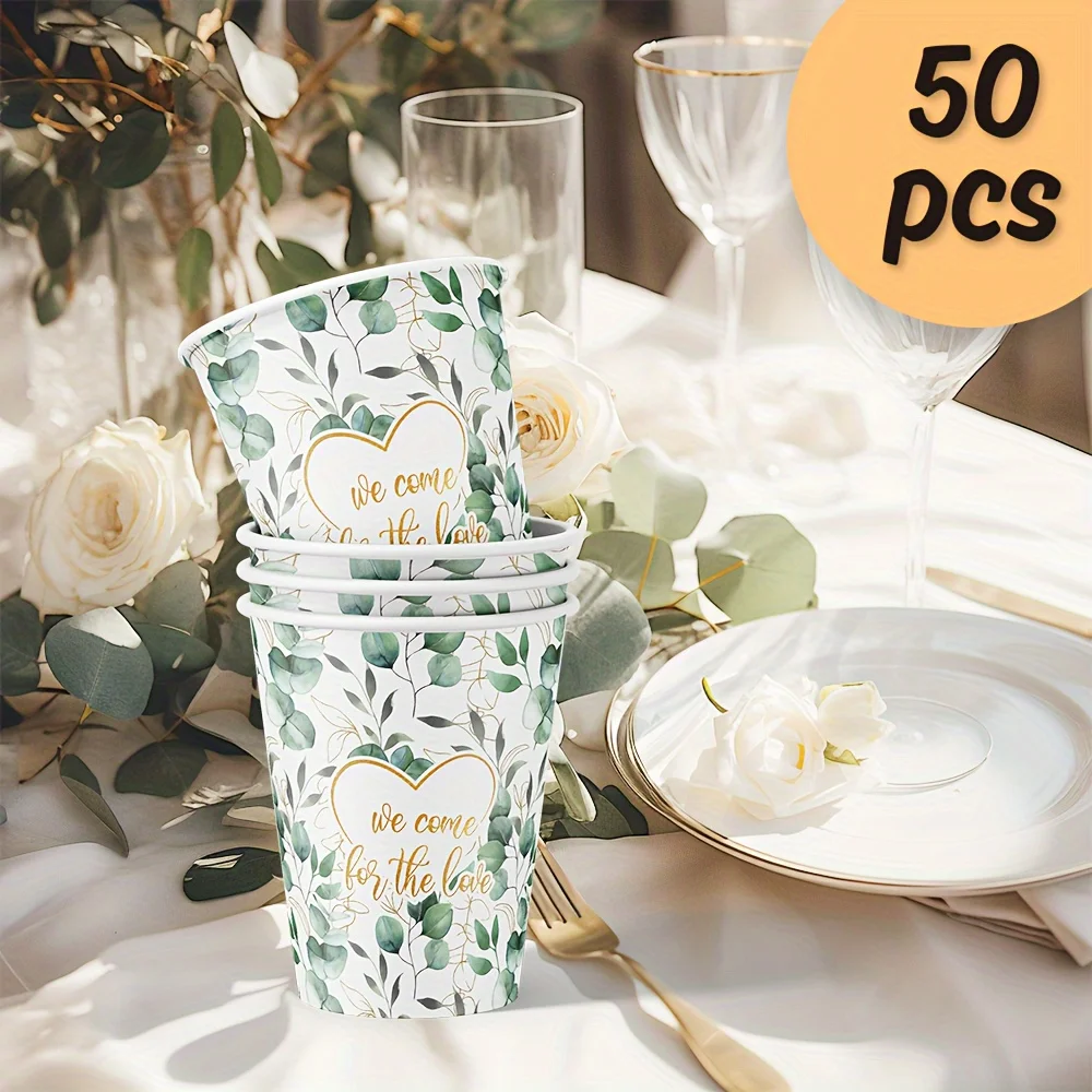 

Одноразовые бумажные стаканчики для свадьбы 9 унций