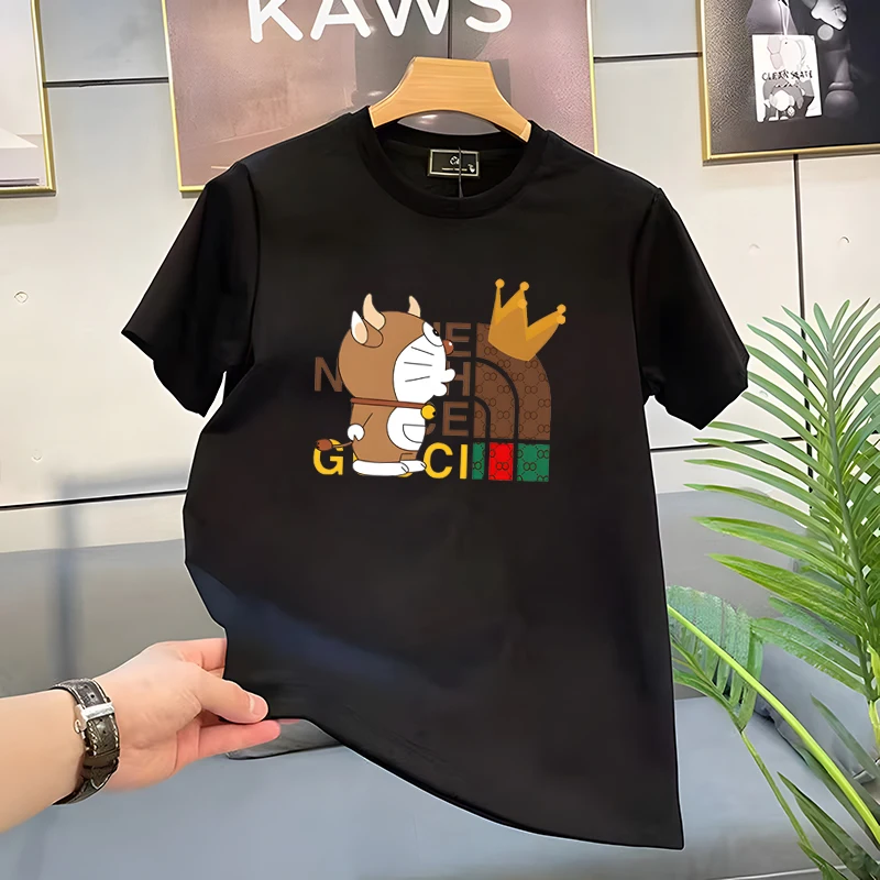 

Men's Original Brand Luxury Summer Printing T-shirt Design Fashion Solid Color Extra Large 100% Cotton Short Sleeve Luxury