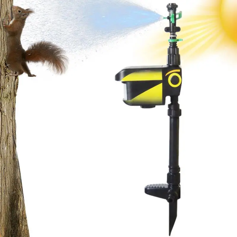 

Solar Animal Repeller Motion Activated Animal Sprinkler Motion Detector Solar Power ABS Sprinkler For Farm Lawn Outdoor