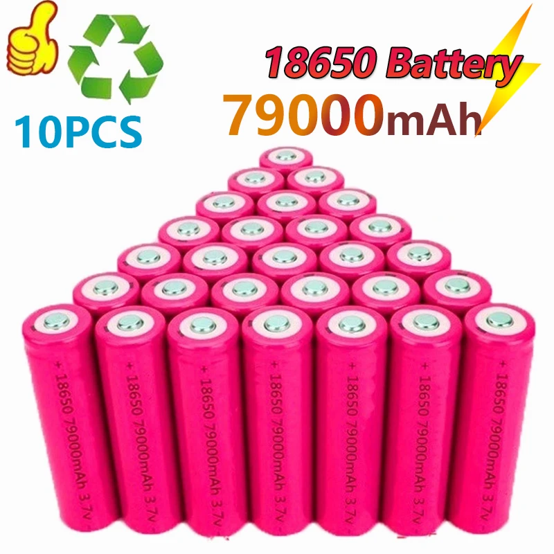 

Rechargeable Battery ICR 18650 Lithium Battery 79000mAh Suitable for Flashlight Headlight Toy Electronic Products Dropshipping