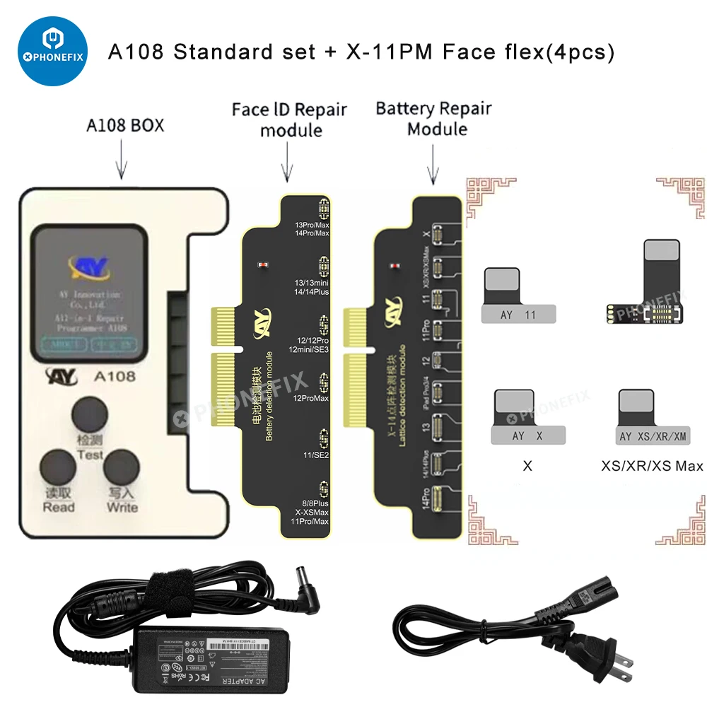 Программатор AY A108 без пайки точечный проектор с функцией True Tone/Face ID для ремонта