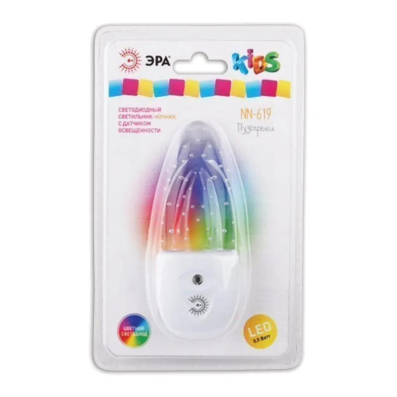 Светильник-ночник ЭРА NN-619 &quotРакета&quot светодиодный с сенсором света детский