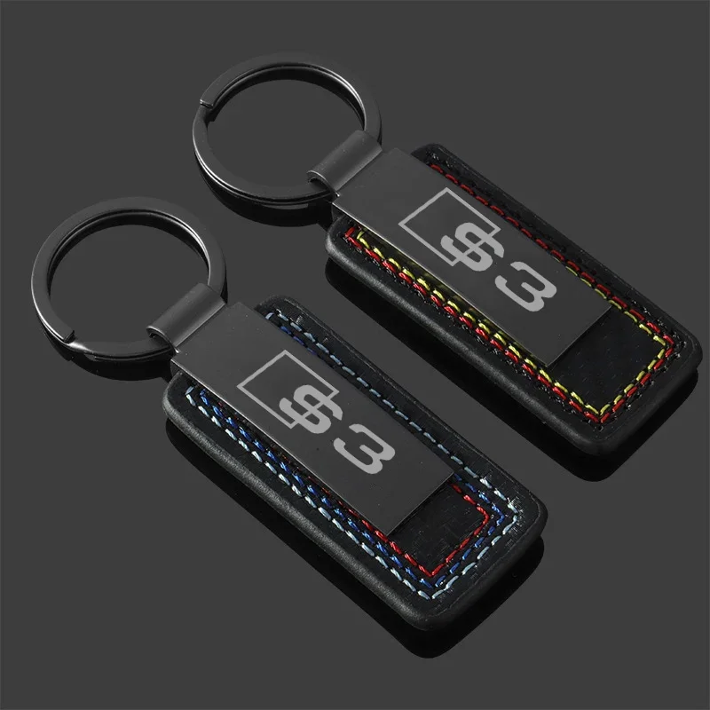 Кожаные металлические брелоки Автомобильная эмблема брелок кольца для ключей