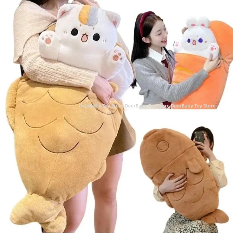 

Hot Sell 80cm Cat Fish Doll Huge Detachable Rag Pillow Carrot Rabbit Sleeping Hug Cushion High Quality Dog Bunny Birthday Gift
