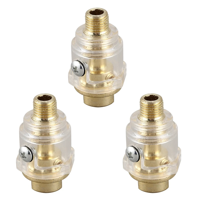

3X Compressed Air Oiler Oil Lubricator 6Mm Compressed Air Mist Oil 1/4 Inch